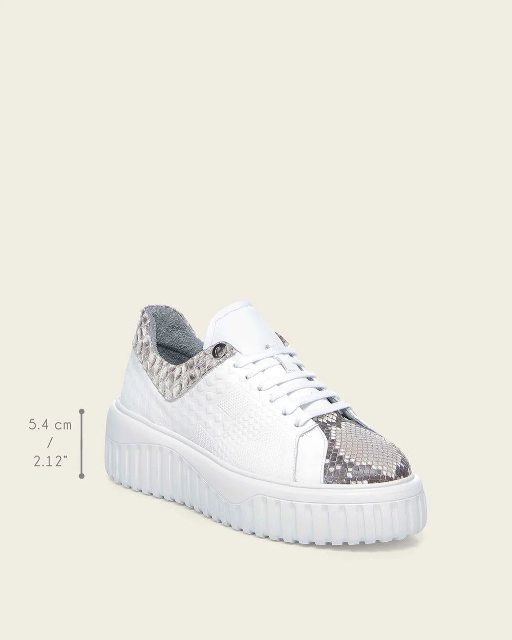 02LPBPN - white python sneakers for women
