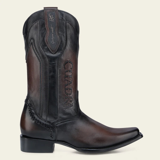 1B2TRS - Cuadra chocolate dress cowboy cowhide leather boots for men