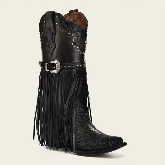1GAXMA - Cuadra black western cowgirl boots for women