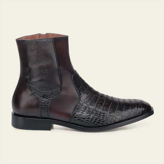 31JLPBI - Franco Cuadra Brown Dress Casual Alligator Leather Ankle