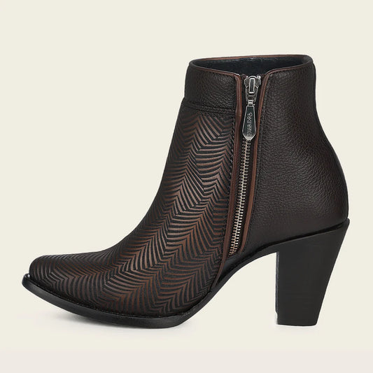 3F0PRS - Cuadra chocolate cowhide ankle boots for women