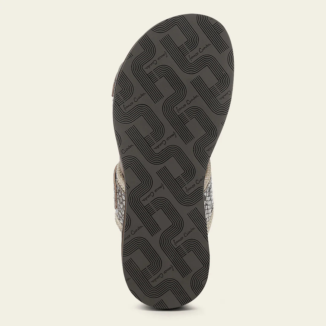 44SPMPM - beige python sandals for women