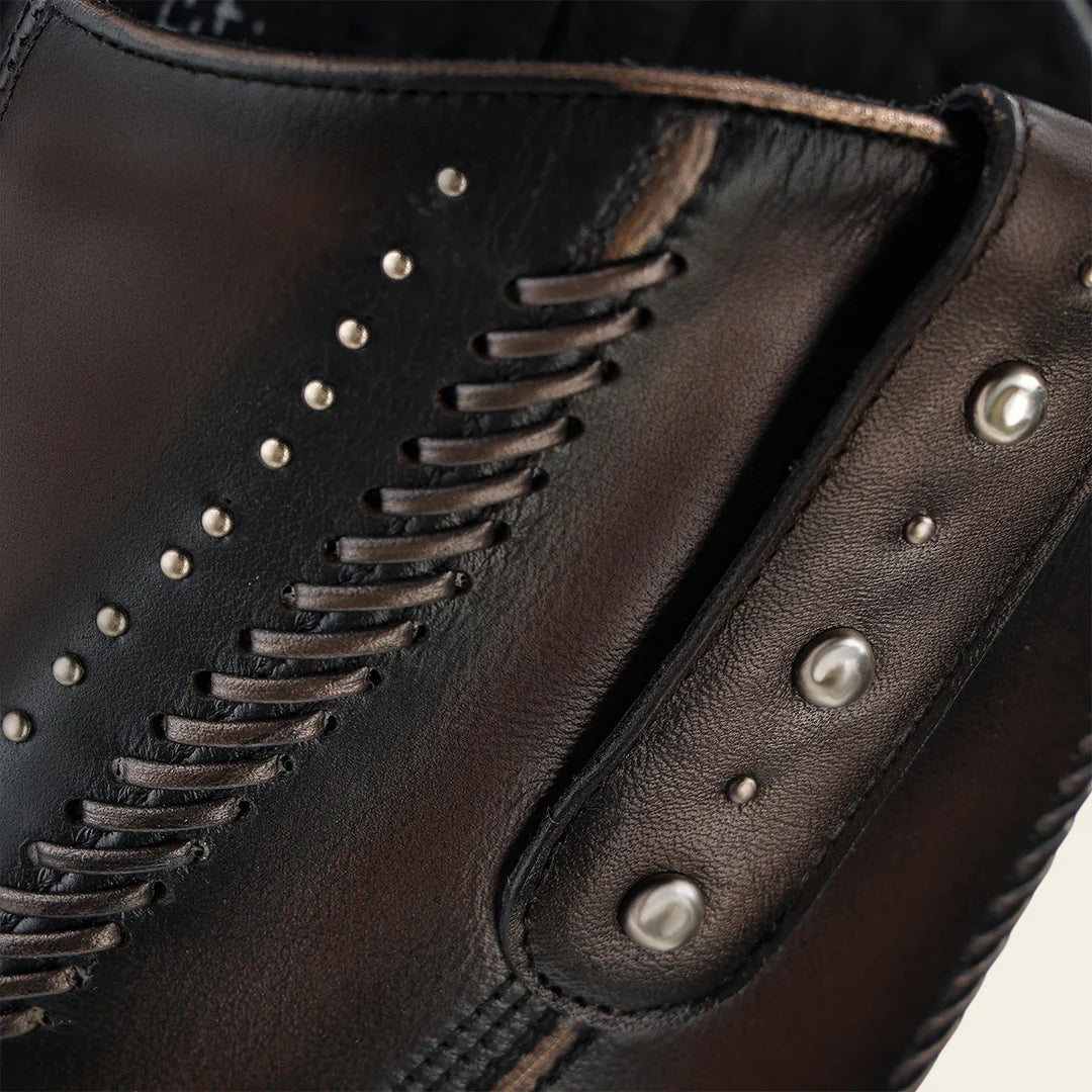 4W21RS - Cuadra chocolate western cowgirl cowhide leather boots for women