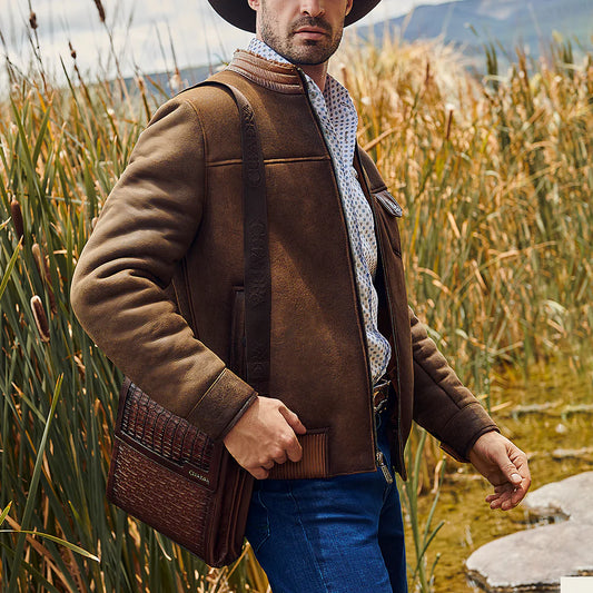 BOC23FC - Cuadra honey casual fuscus crossbody messenger bag for men / women