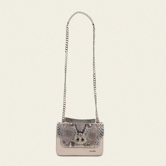 BOD0MPH - Cuadra Bone Dress Fashion Python Handbag for Women