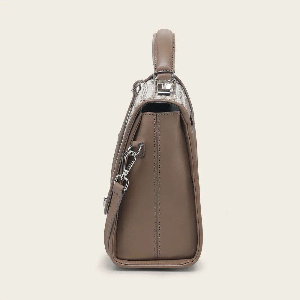 BOD2KRS - Cuadra almond fashion leather tote bag for women