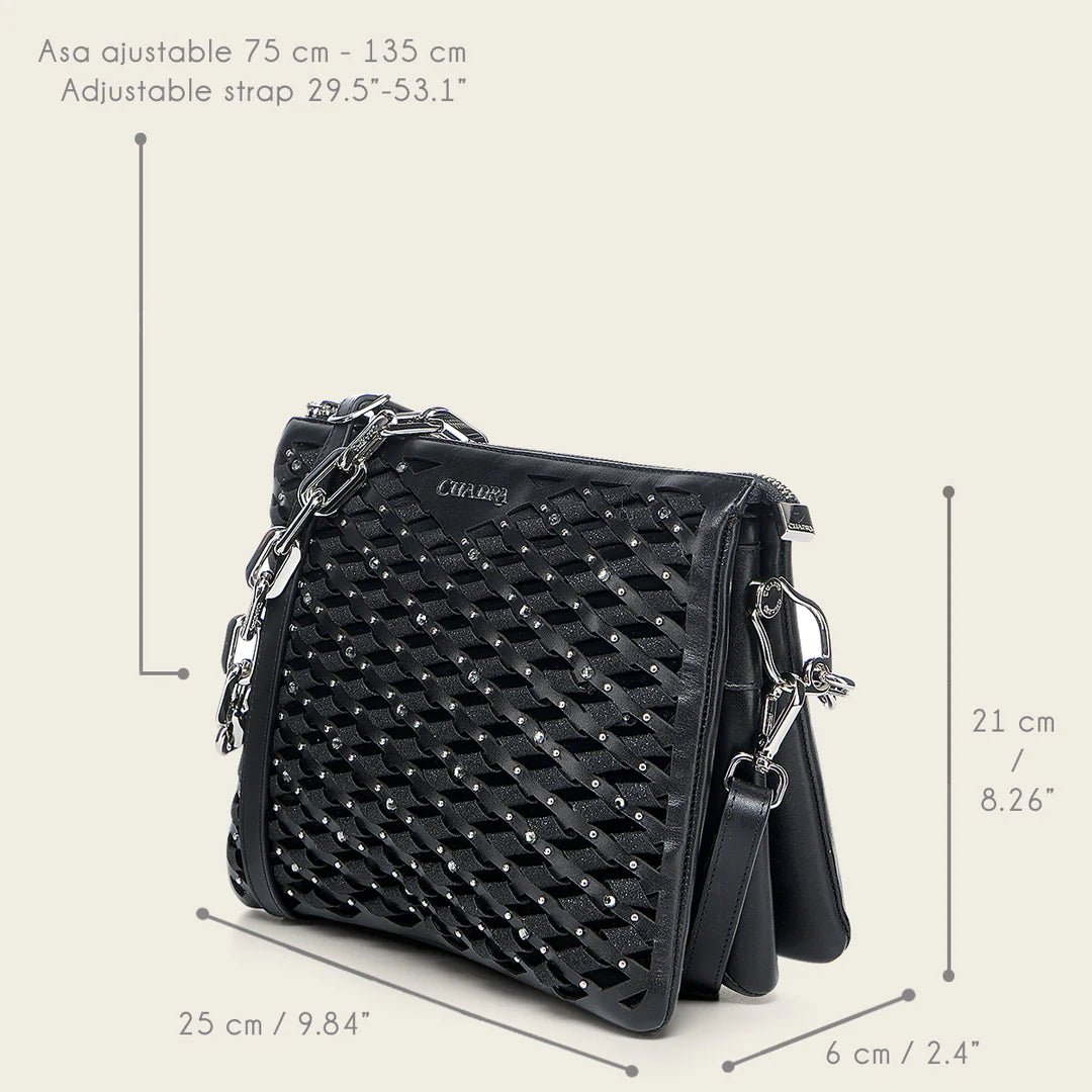 BOD3JBO - Cuadra Black Dress Fashion Leather Purse for Women