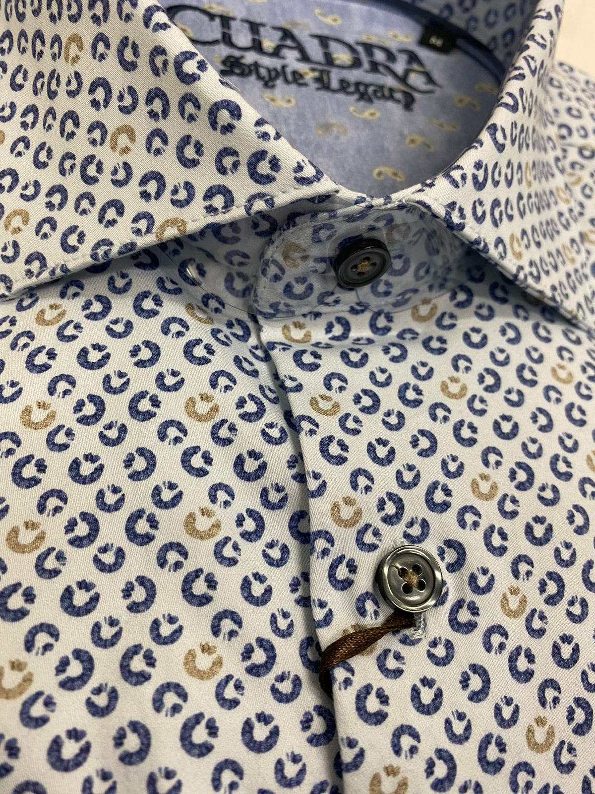 CM02344 - Cuadra Blue Casual Fashion Cotton Shirt for Men