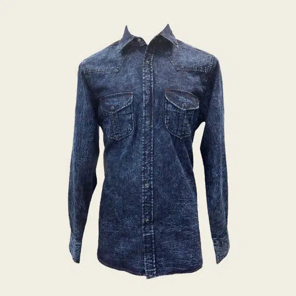 CMRJ909 - Cuadra denim casual fashion cotton shirt for men-Kuet.us