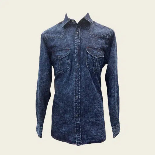 CMRJ909 - Cuadra denim casual fashion cotton shirt for men-Kuet.us
