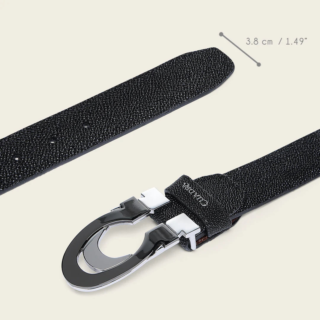 CS563MA - Cuadra black casual fashion stingray belt for men