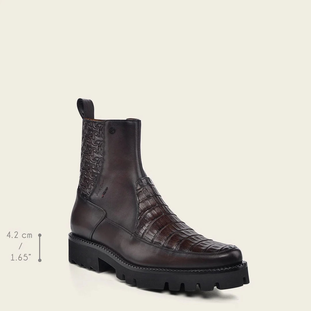 G97CWTS - Cuadra brown casual vintage fashion ankle booties for men