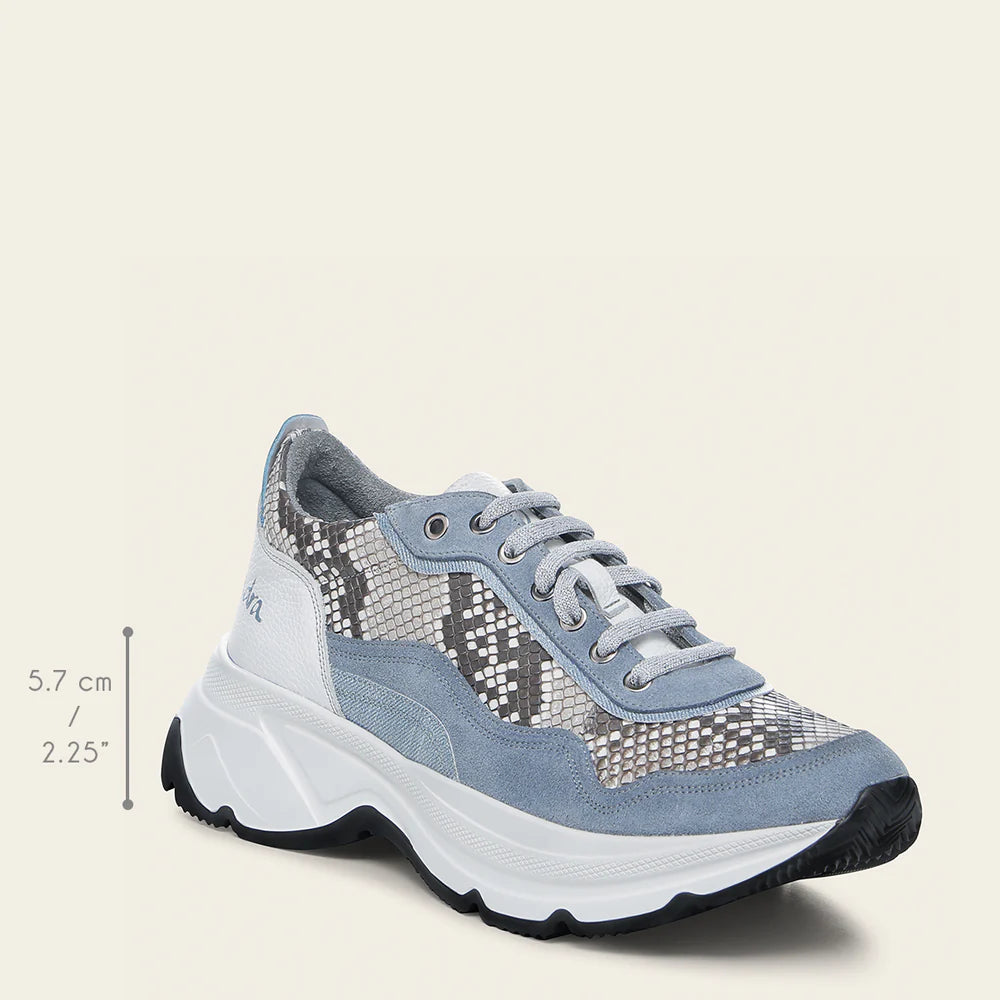 I04PBTC - blue python sneakers for women