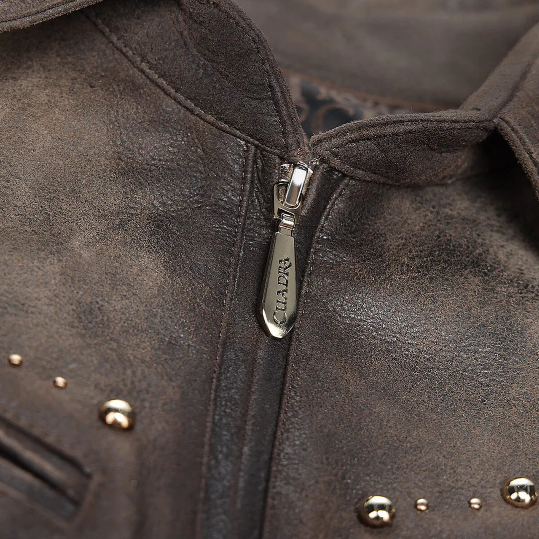 M363BOB - Cuadra brown dress casual fashion leather jacket for women