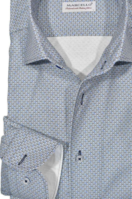 CMW736R - Cuadra white casual fashion cotton shirt for men-Kuet.us