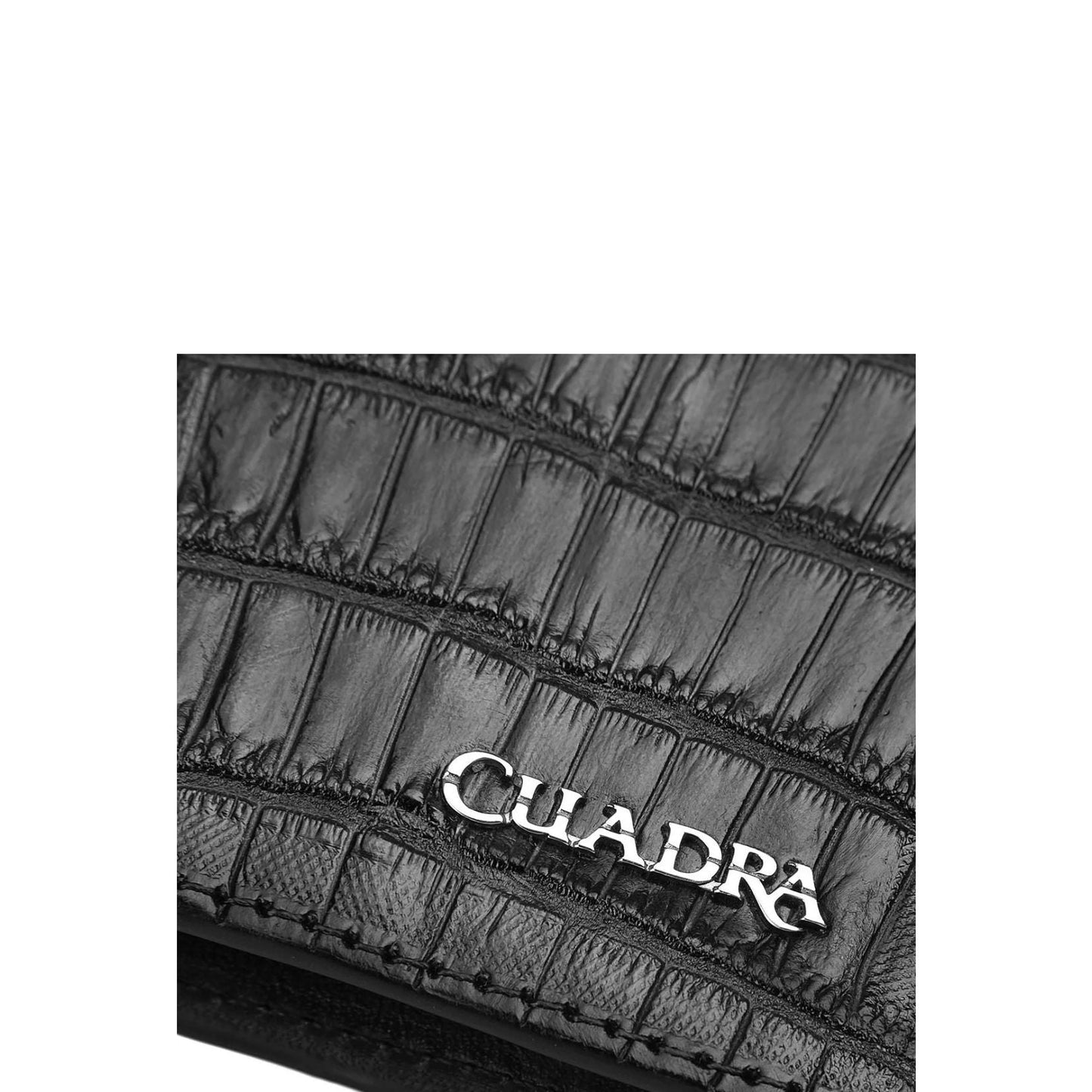 BC011NL - Cuadra black exotic wallet in niloticus leather for men-Kuet.us