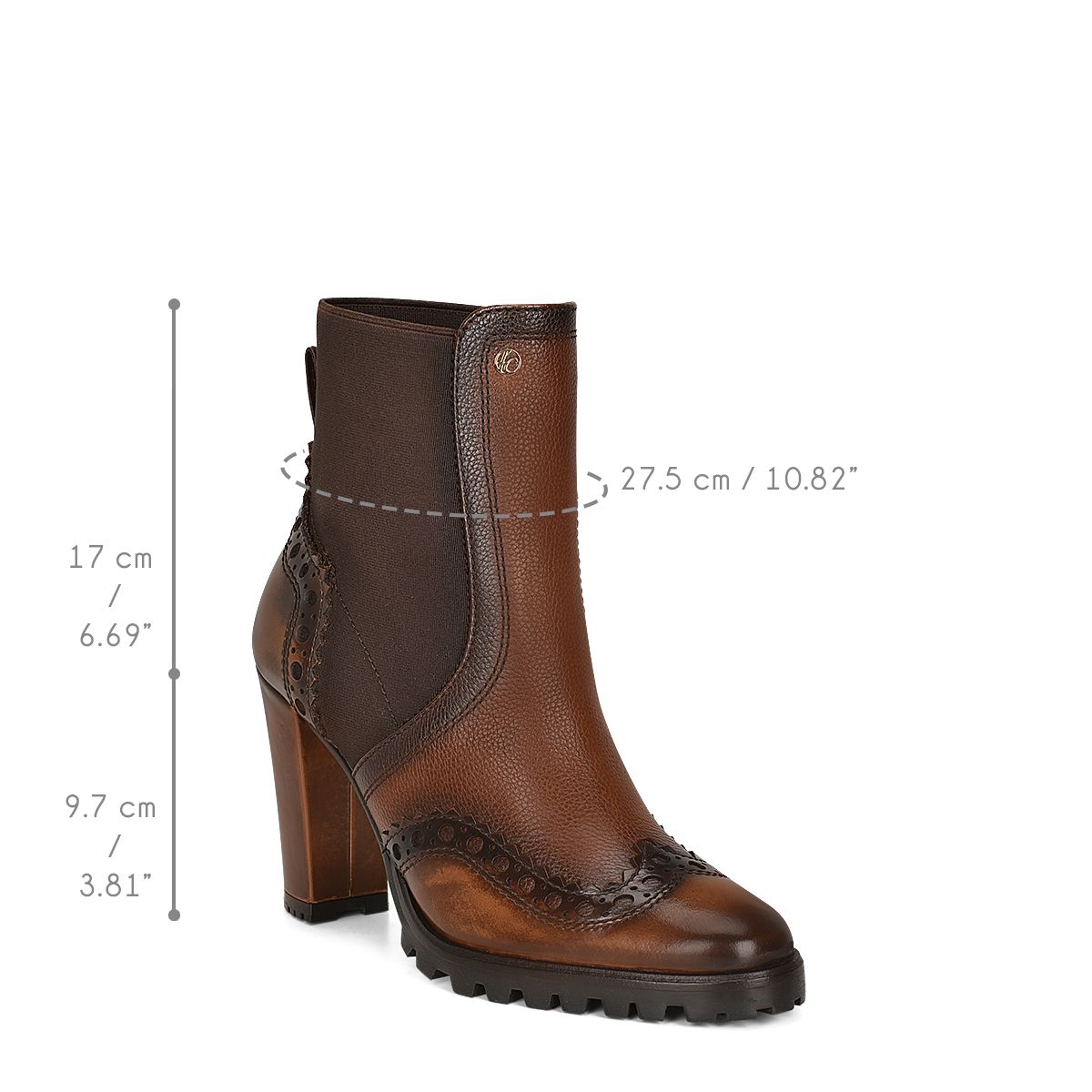 T33VURS -Franco Cuadra brown western cowgirl ankle boots for woman-Kuet.us