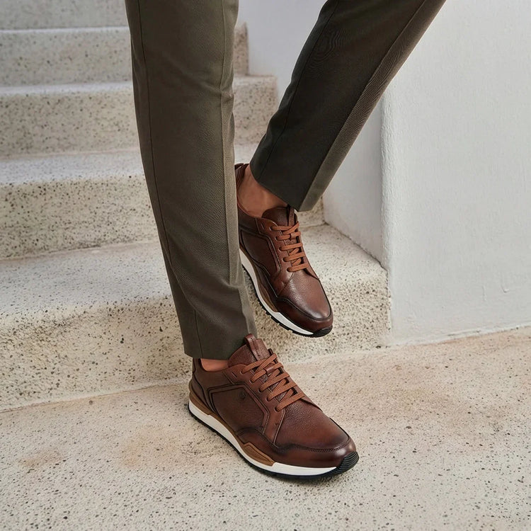 139BIVN - Cuadra Honey Casual Fashion Cowhide Leather Sneakers for Men