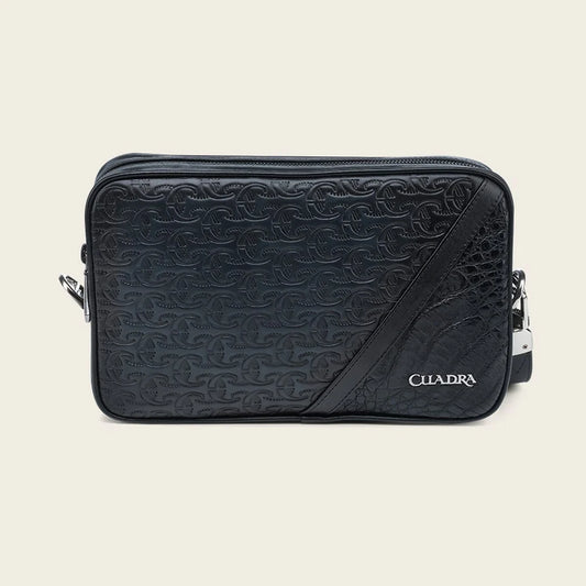 BOC24FY - Cuadra Blue Casual Fashion Caiman Crossbody Messenger Bag
