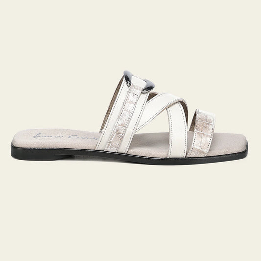 02HNCRR - beige python sandals for women