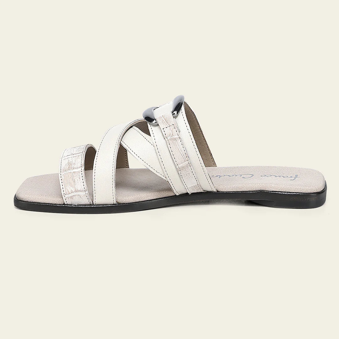 02HNCRR - beige python sandals for women