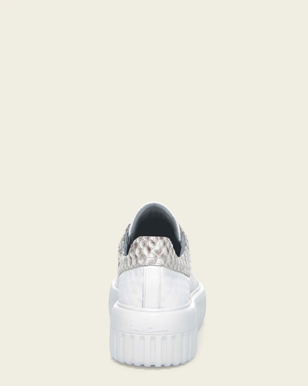 02LPBPN - Cuadra White Python Sneakers for Women