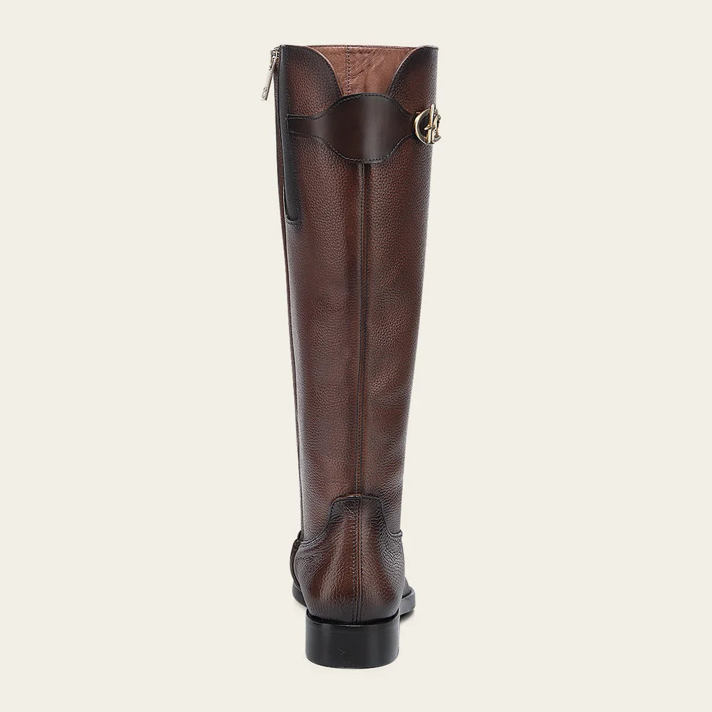 08TVNTO - Cuadra Honey Casual Riding Deer Leather Knee-High Boots for Women