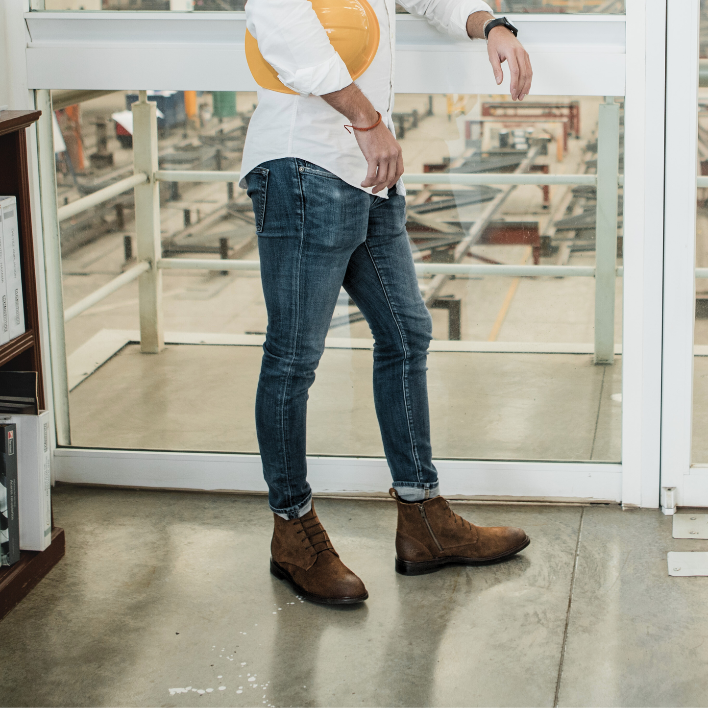 STEEL TOE LACE UP BOOT MICH  MOKA