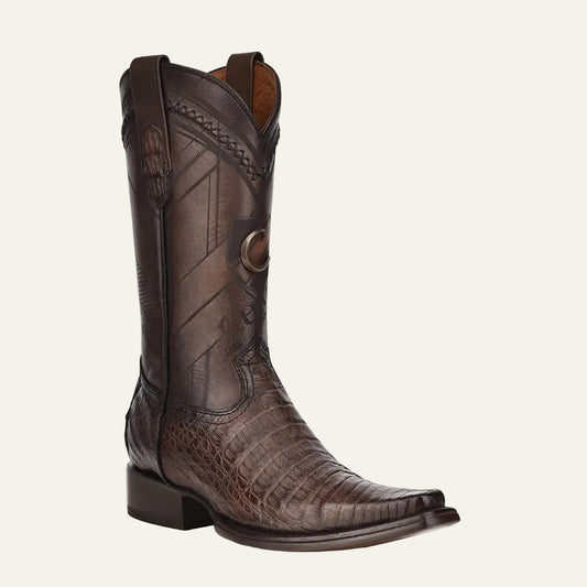 1B2FFY - Cuadra brown dress cowboy caiman leather boots for men-Kuet.us