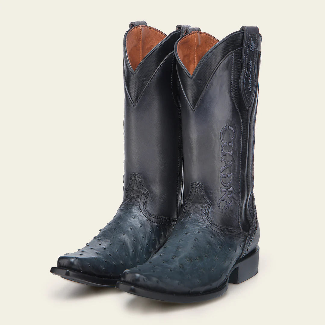 1B2TA1 - Cuadra blue dress cowboy ostrich leather boots for men