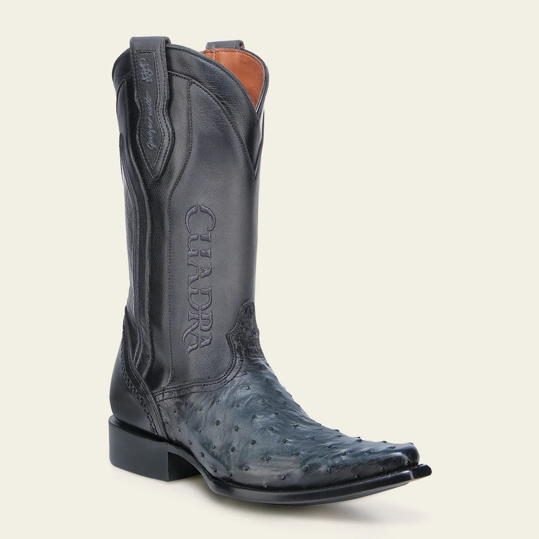 1B2TA1 - Cuadra blue dress cowboy ostrich leather boots for men