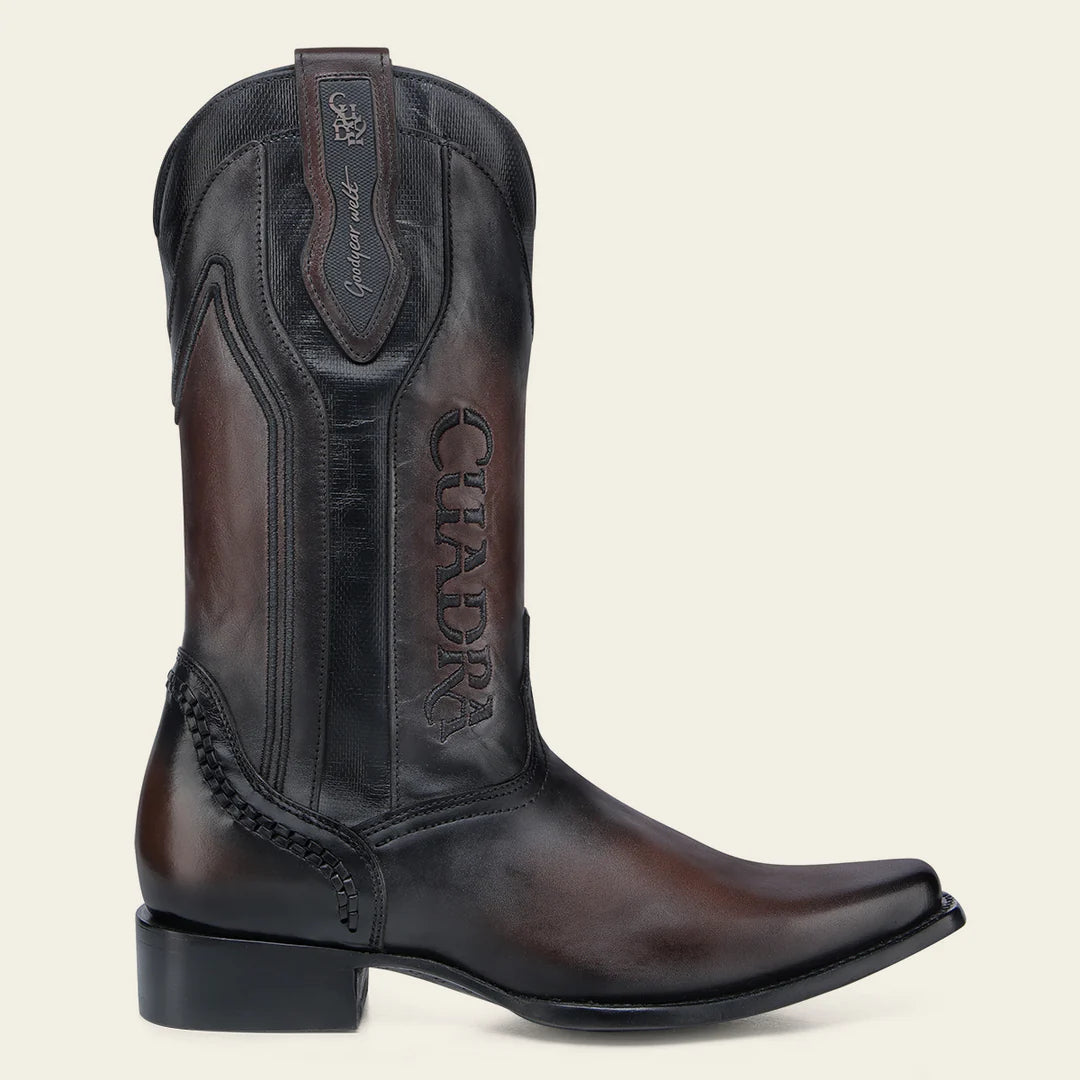 1B2TRS - Cuadra chocolate dress cowboy cowhide leather boots for men