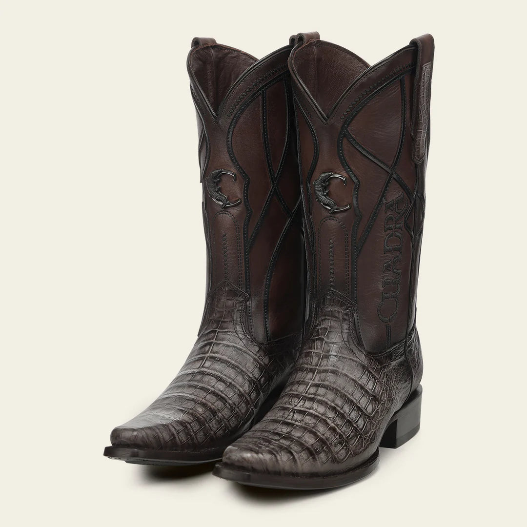 1BT0FY - Cuadra gray dress cowboy caiman boots for men
