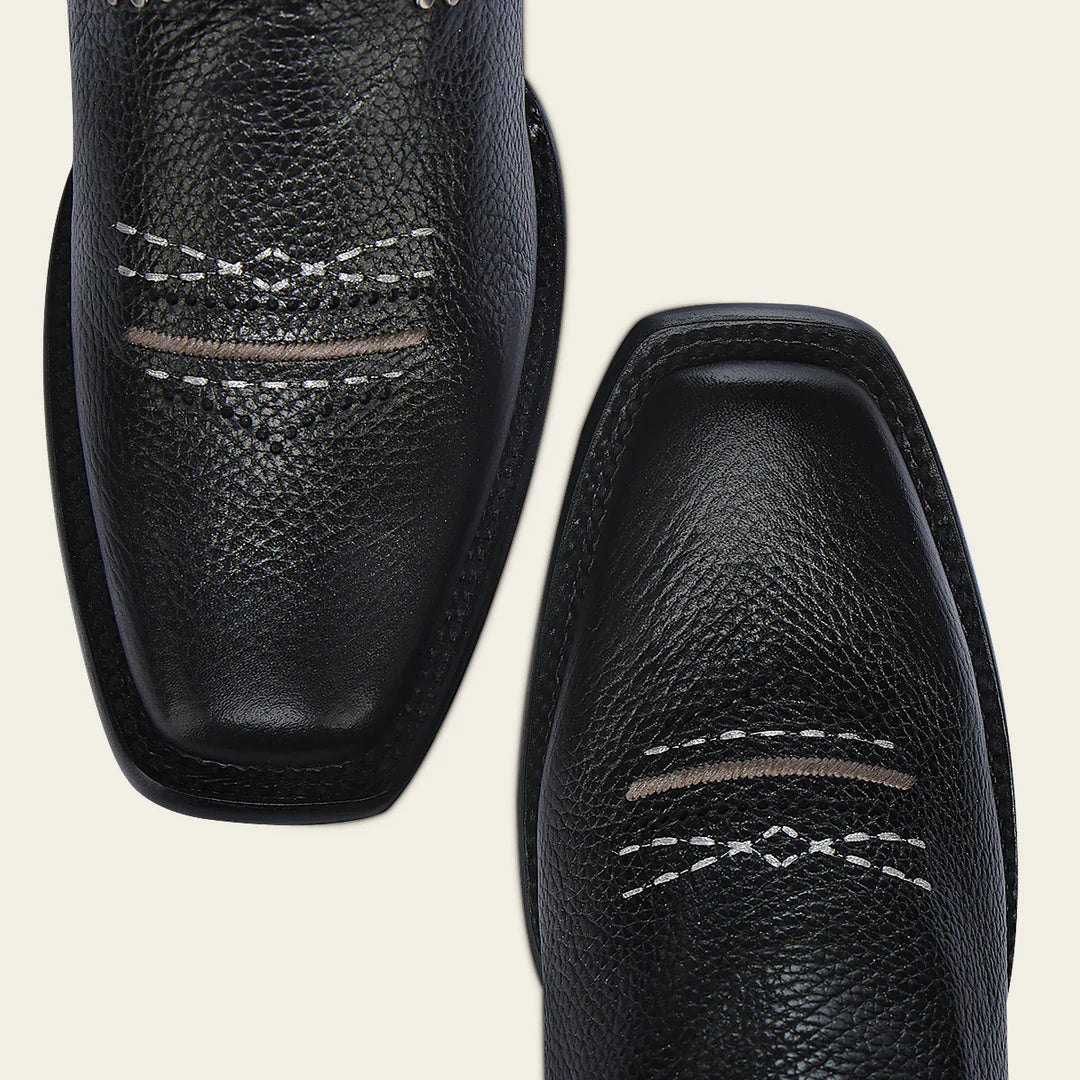 1F3XRS - Cuadra black western cowhide leather rodeo boot for woman