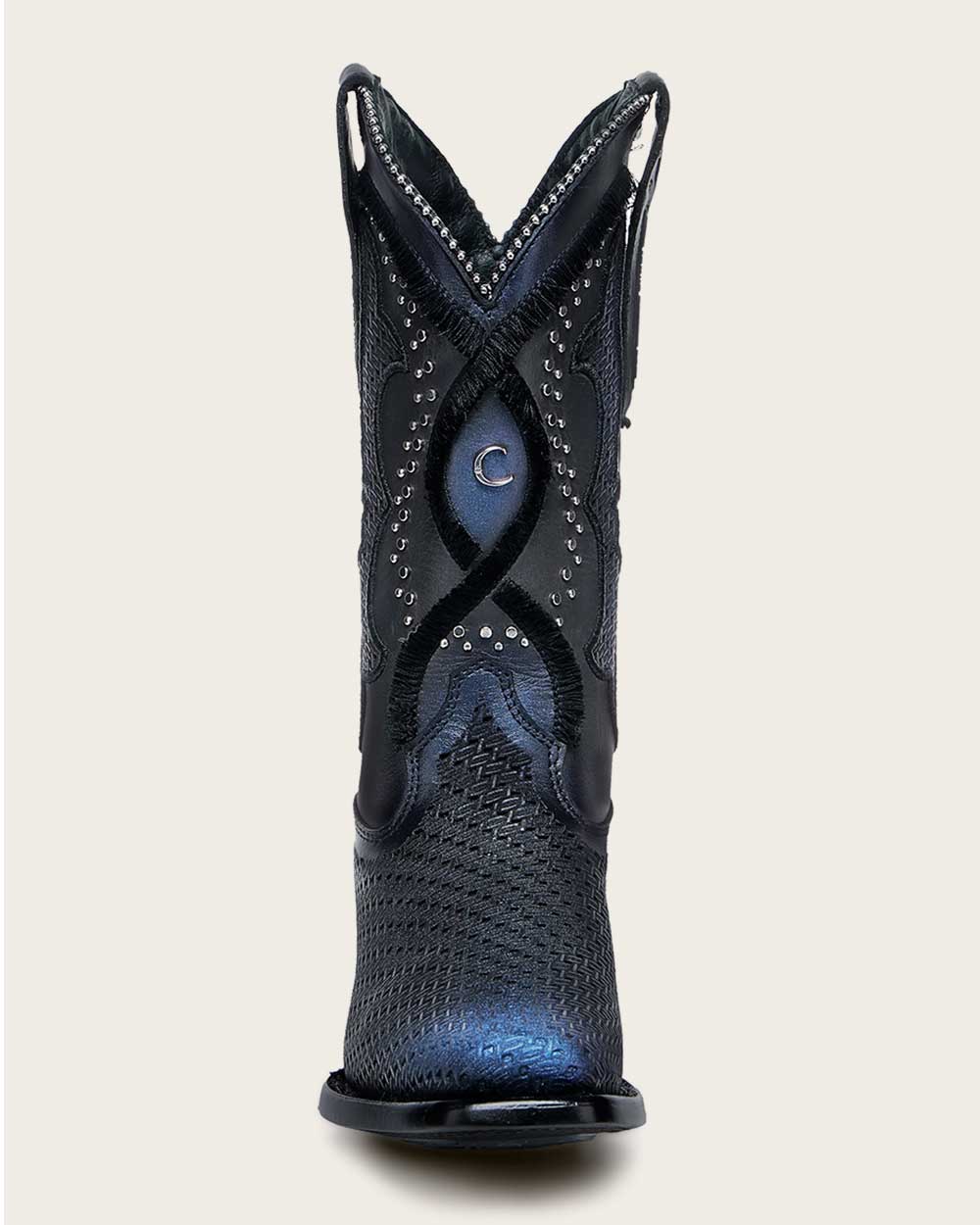 1F3YRS - Cuadra Black Western Cowhide Leather Rodeo Boot for Woman