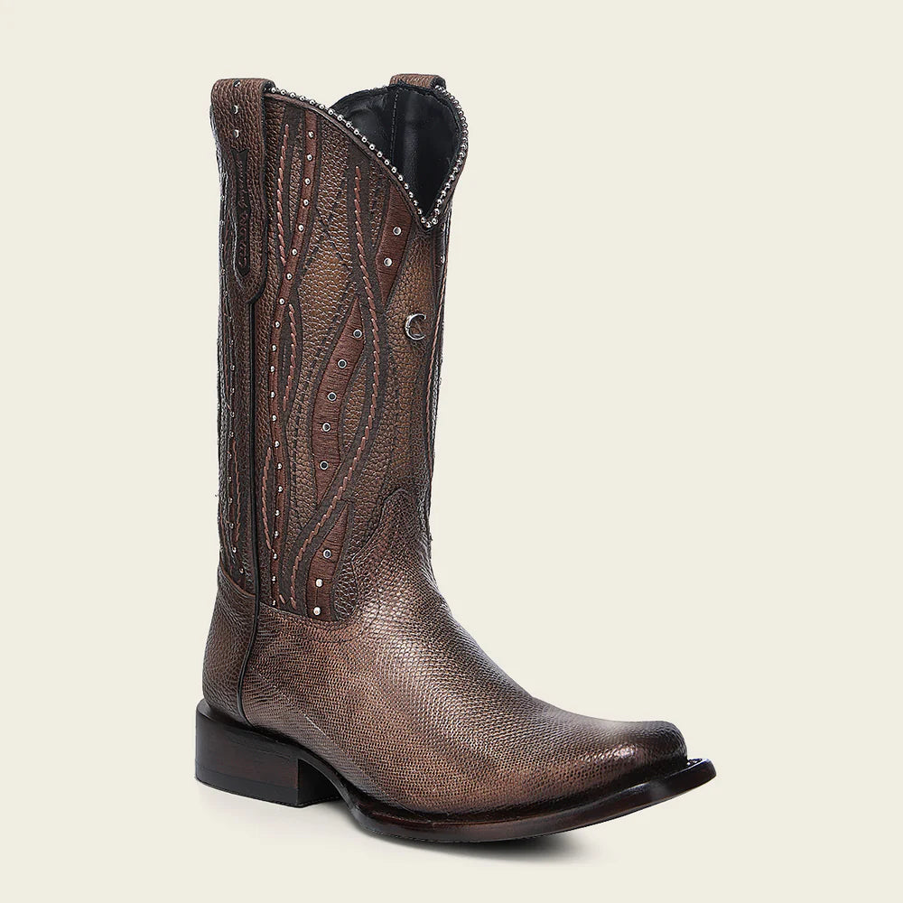 1F3ZKA - Cuadra copper western carunga skin rodeo boot for woman