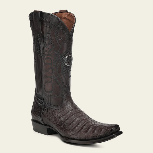 1J1NFY - Cuadra chocolate dress cowboy caiman leather boots for men