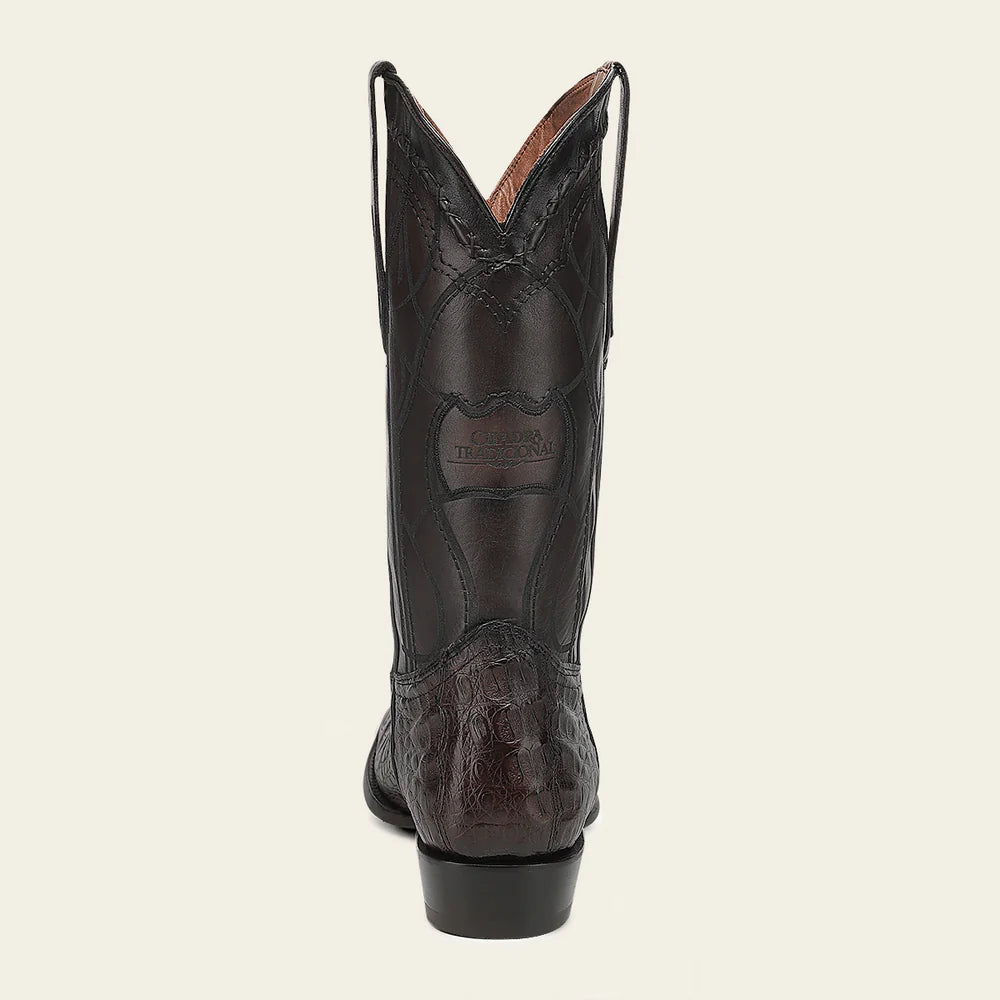 1J1NFY - Cuadra chocolate dress cowboy caiman leather boots for men