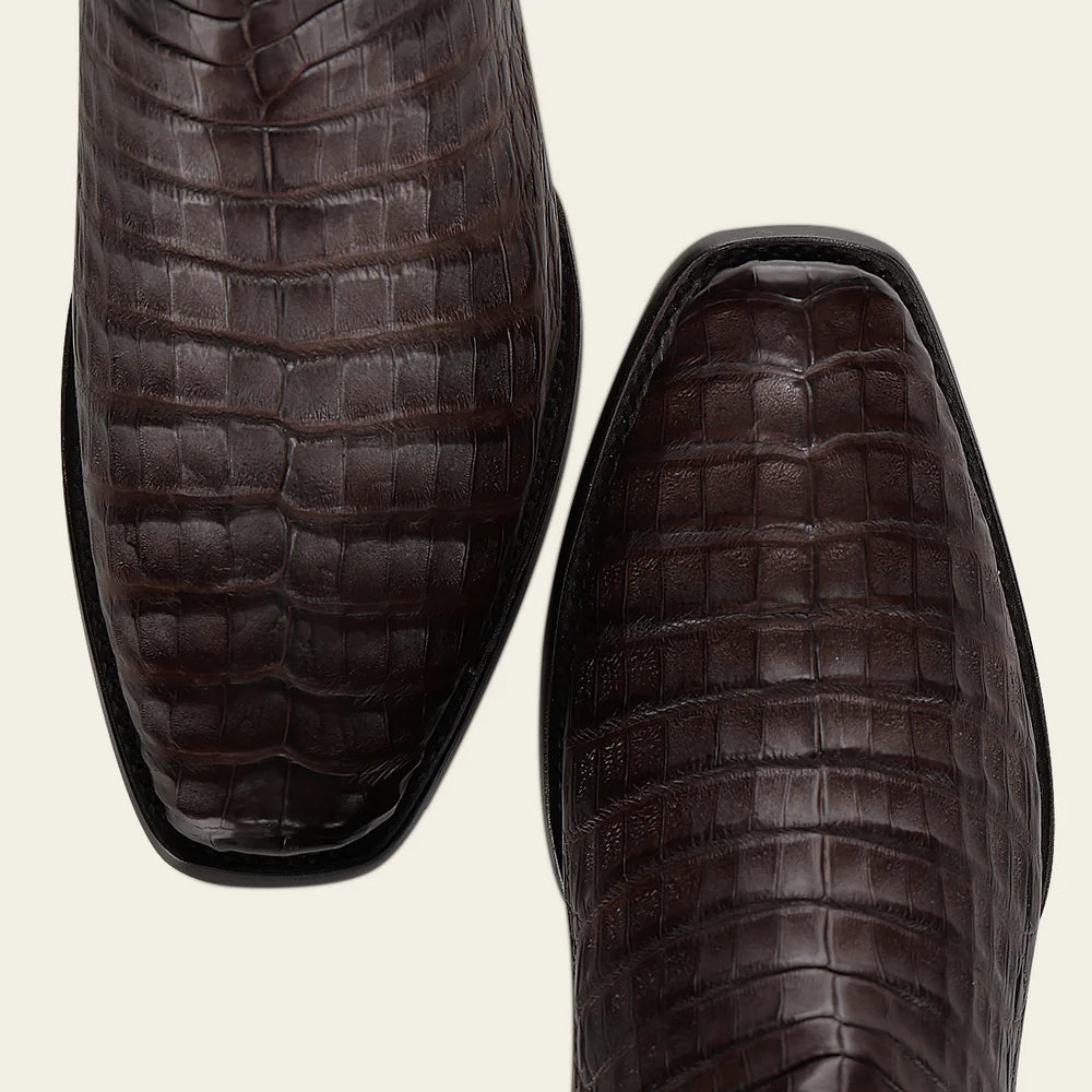 1J1NFY - Cuadra chocolate dress cowboy caiman leather boots for men