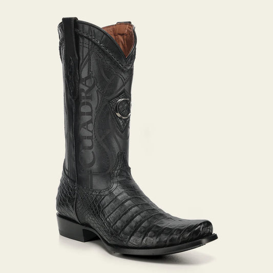 1J1NFY - Cuadra black dress cowboy caiman leather boots for men