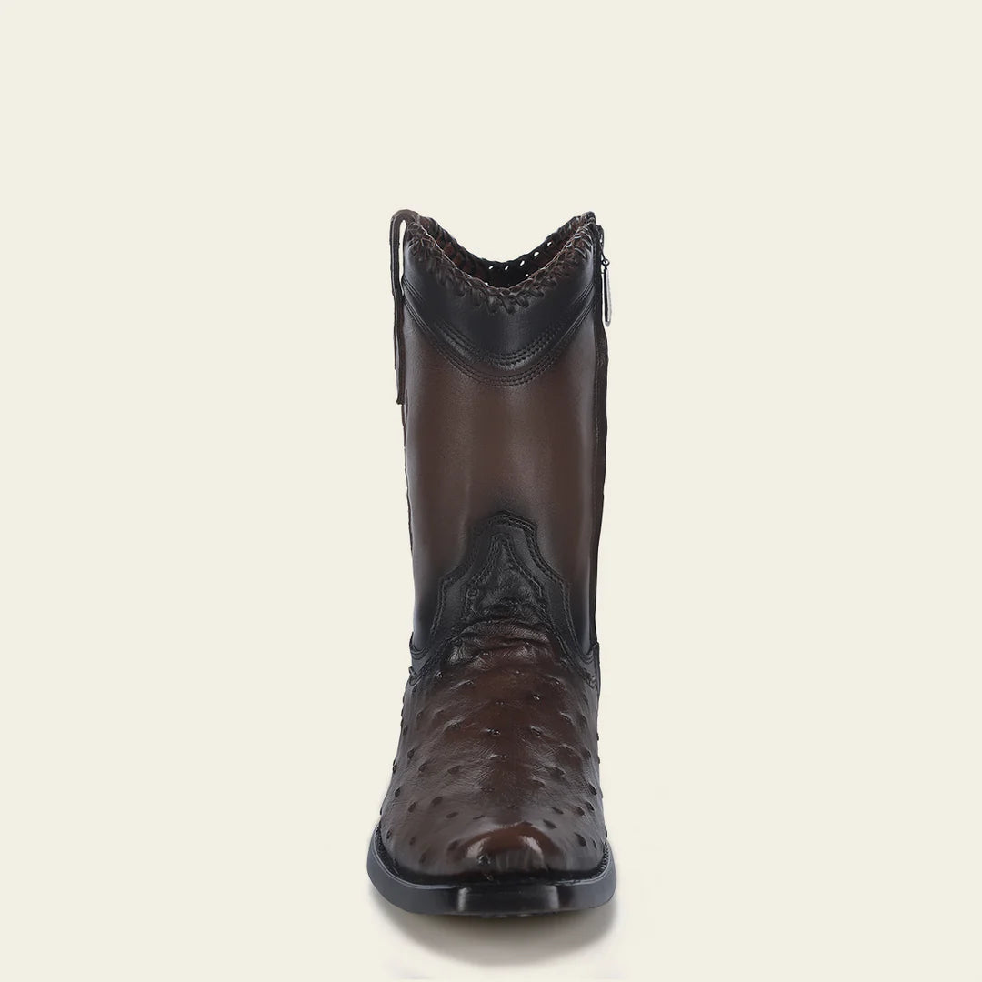 1J3DA1 - Cuadra chocolate dress cowboy ostrich leather boots for men