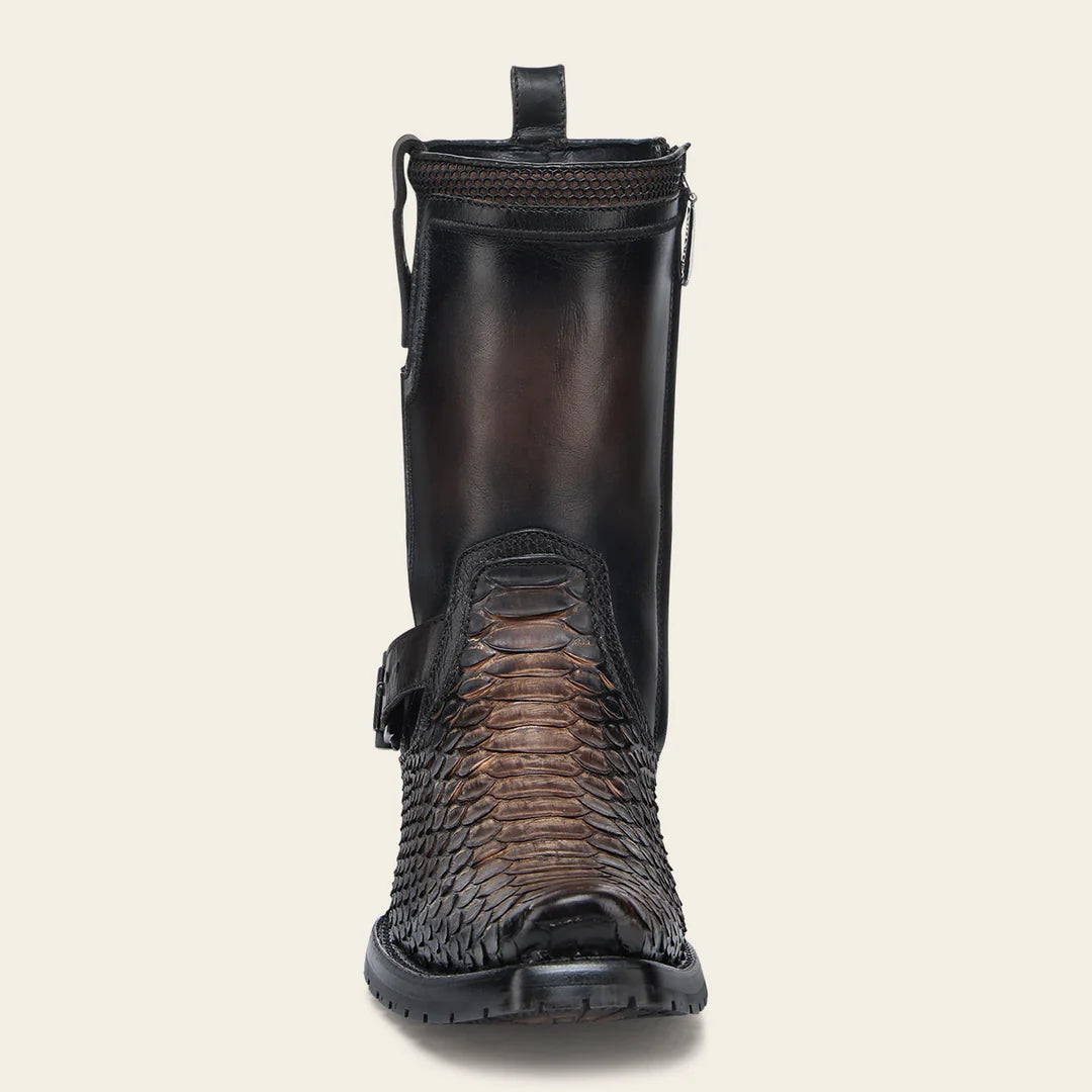 1J3RPH - Cuadra chocolate western cowboy python skin boots for men