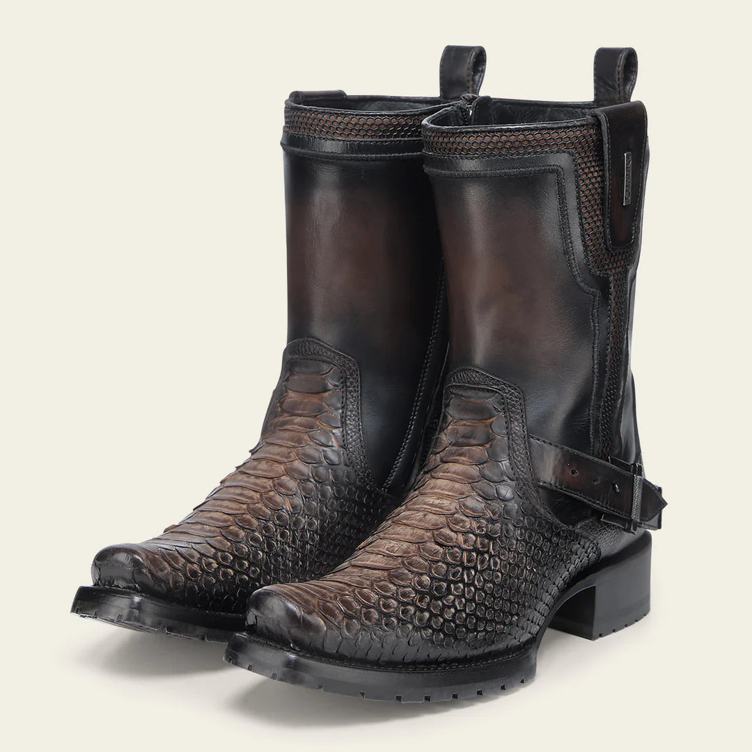 1J3RPH - Cuadra chocolate western cowboy python skin boots for men