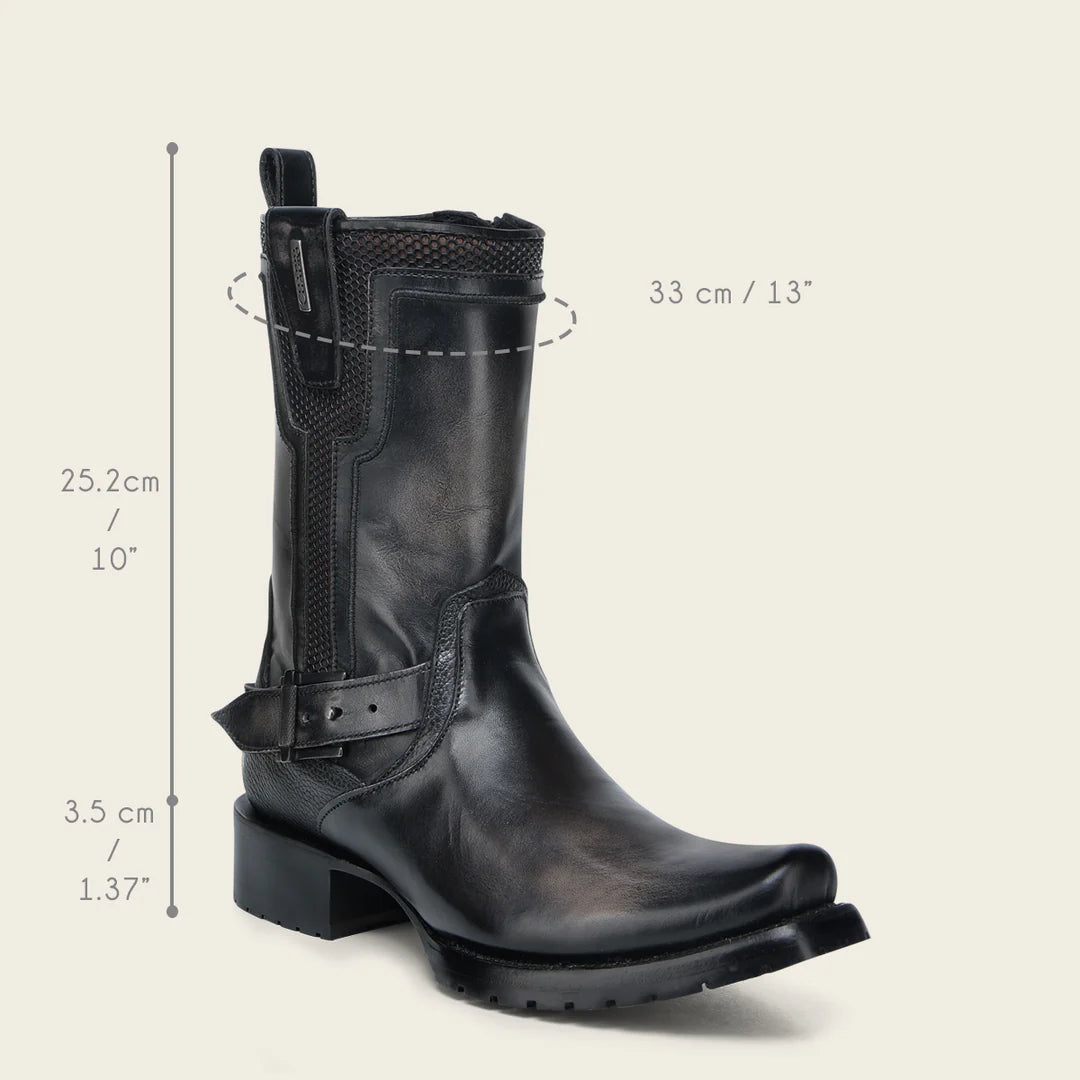 1J3RRS - Cuadra black dress cowboy cowhide leather boots for men