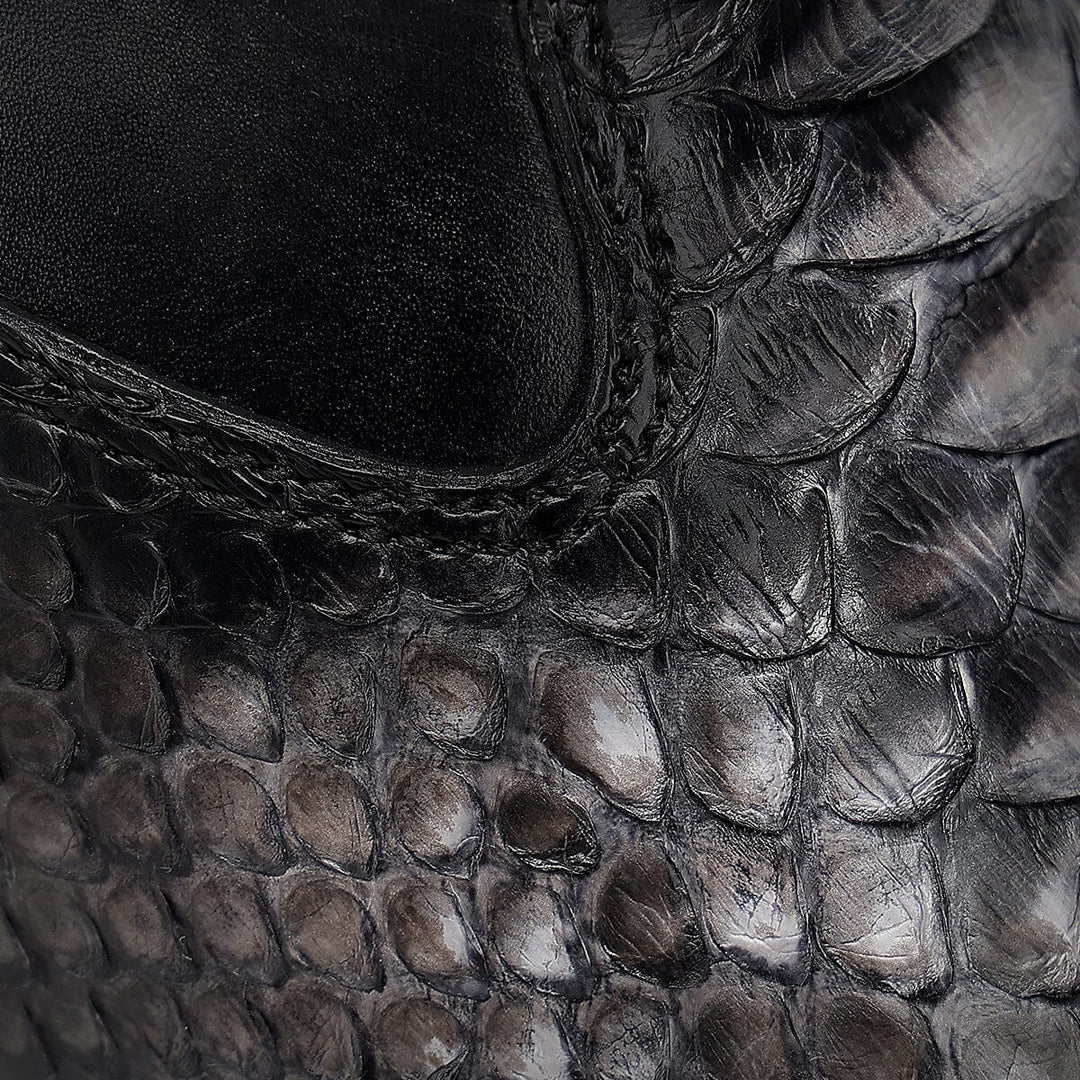1J3TPH - Cuadra gray western cowboy python skin boots for men