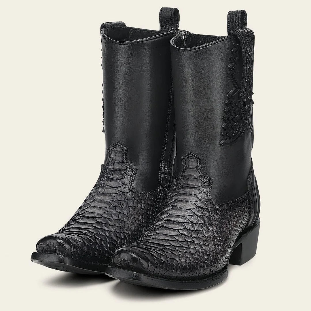 1J3TPH - Cuadra gray western cowboy python skin boots for men