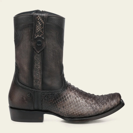 1J3UPH - Cuadra chocolate western cowboy python skin boots for men