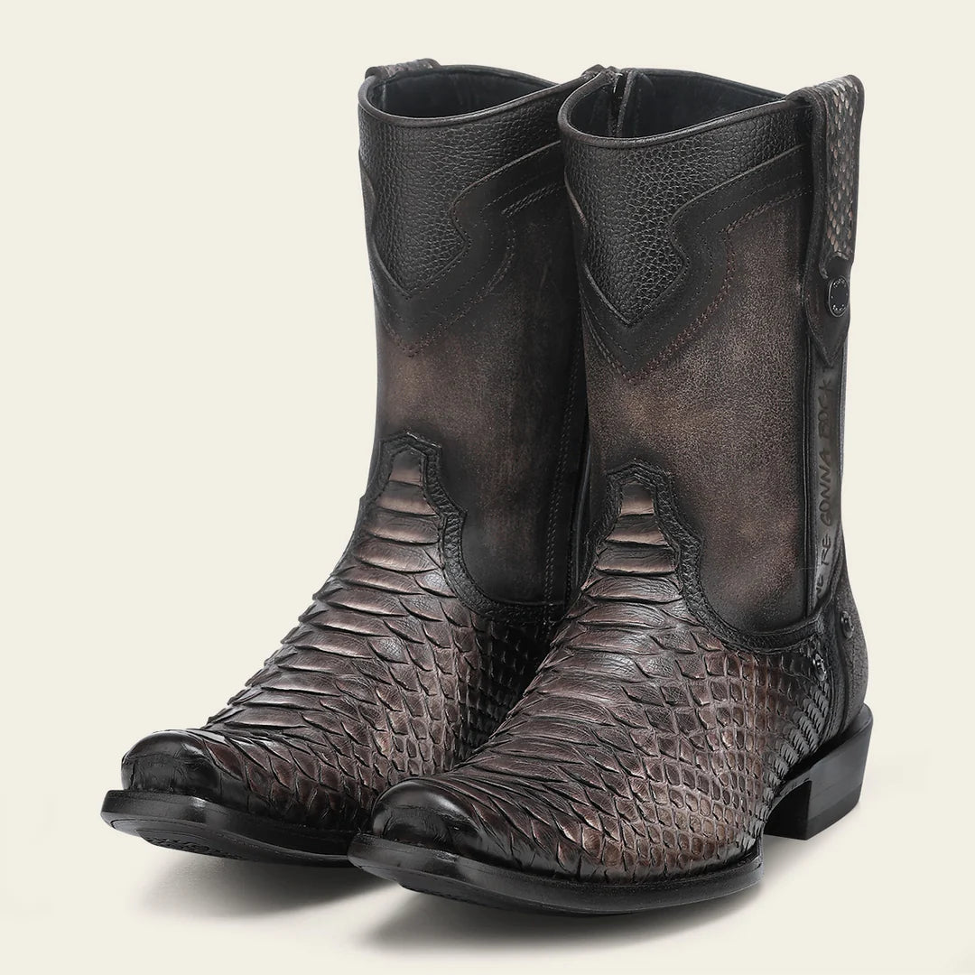 1J3UPH - Cuadra chocolate western cowboy python skin boots for men