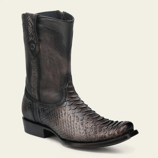 1J3UPH - Cuadra chocolate western cowboy python skin boots for men