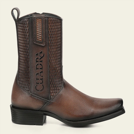 1J4HVE - Cuadra honey dress cowboy deer leather boots for men
